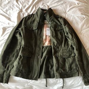Army Green Hollister Utility Jacket